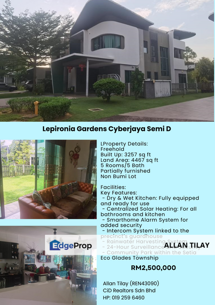 Lepironia Gardens Cyberjaya Semi D, Selangor, Cyberjaya