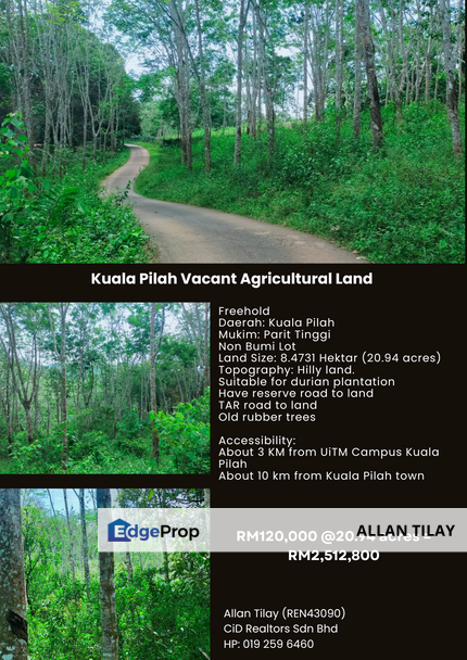 Kuala Pilah Vacant Agricultural Land, Negeri Sembilan, Kuala Pilah