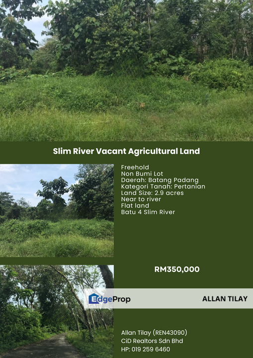 Slim River Vacant Agricultural Land, Perak, Hilir Perak