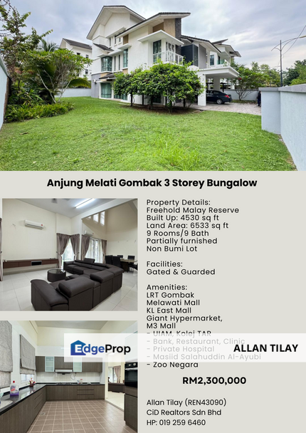 Anjung Melati Gombak 3 Storey Bungalow, Kuala Lumpur, Gombak