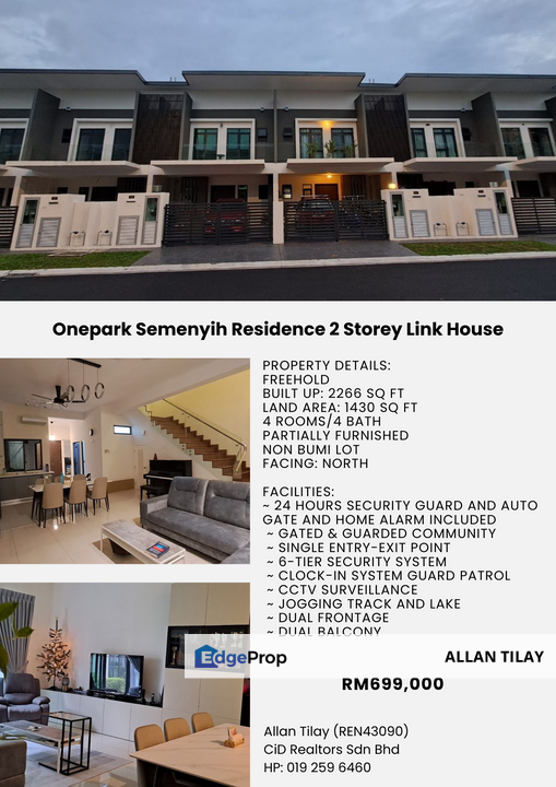 Onepark Semenyih Residence 2 Storey Link House, Selangor, Semenyih