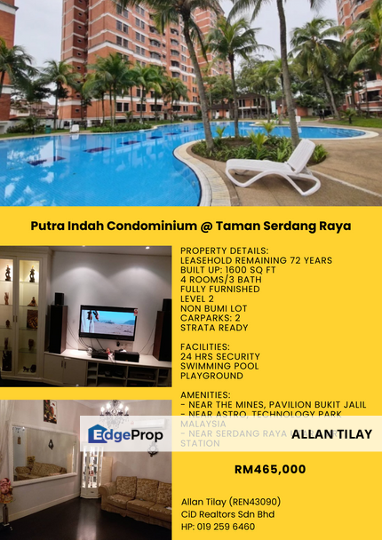 Putra Indah Condominium @ Taman Serdang Raya, Selangor, Seri Kembangan