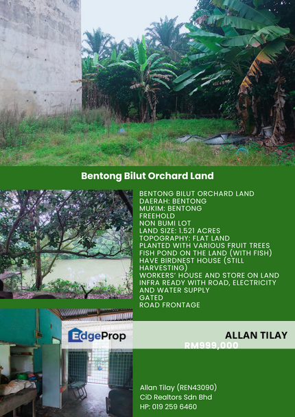 Bentong Bilut Orchard Land, Pahang, Bentong