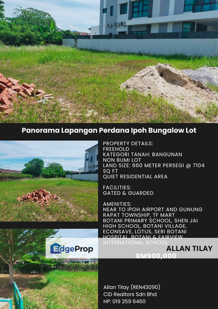 Panorama Lapangan Perdana Ipoh Bungalow Lot, Perak, Kinta