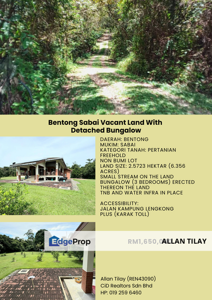 Bentong Sabai Vacant Land With Detached Bungalow, Pahang, Bentong