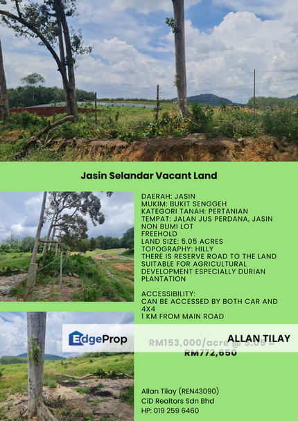 Jasin Selandar Vacant Land, Melaka, Jasin