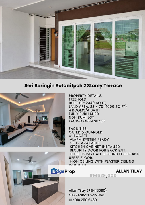 Seri Beringin Botani Ipoh 2 Storey Terrace, Perak, Ipoh