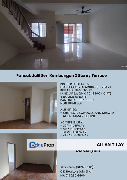 Puncak Jalil Seri Kembangan 2 Storey Terrace, Selangor, Seri Kembangan