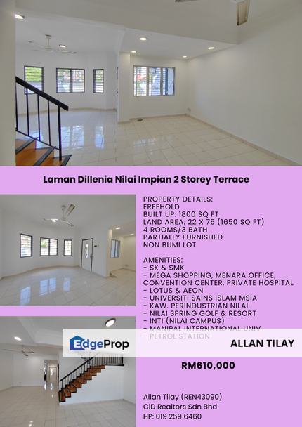 Laman Dillenia Nilai Impian 2 Storey Terrace, Negeri Sembilan, Nilai
