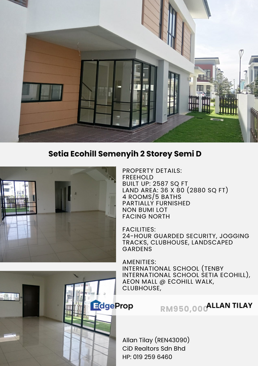 Setia Ecohill Semenyih 2 Storey Semi D, Selangor, Semenyih