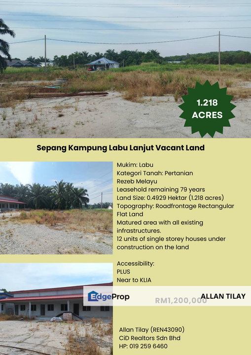 Sepang Kampung Labu Lanjut Vacant Land, Selangor, Sepang