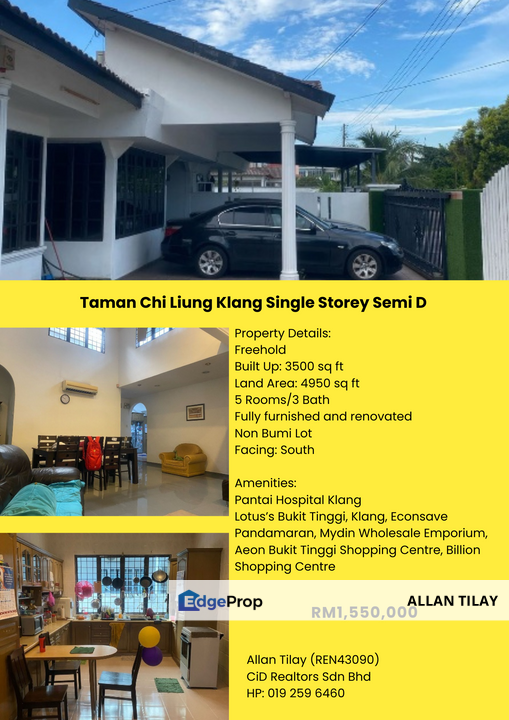 Taman Chi Liung Klang Single Storey Semi D, Selangor, Klang