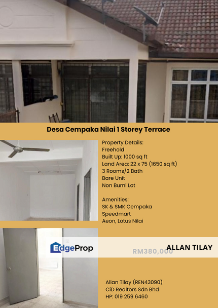 Desa Cempaka Nilai 1 Storey Terrace, Negeri Sembilan, Nilai