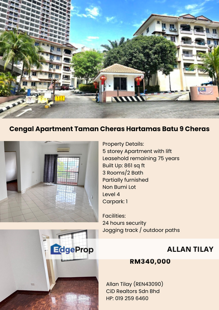 Cengal Apartment Taman Cheras Hartamas Batu 9 Cheras, Selangor, Cheras