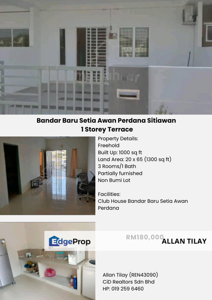 Bandar Baru Setia Awan Perdana Sitiawan 1 Storey Terrace, Perak, Sitiawan