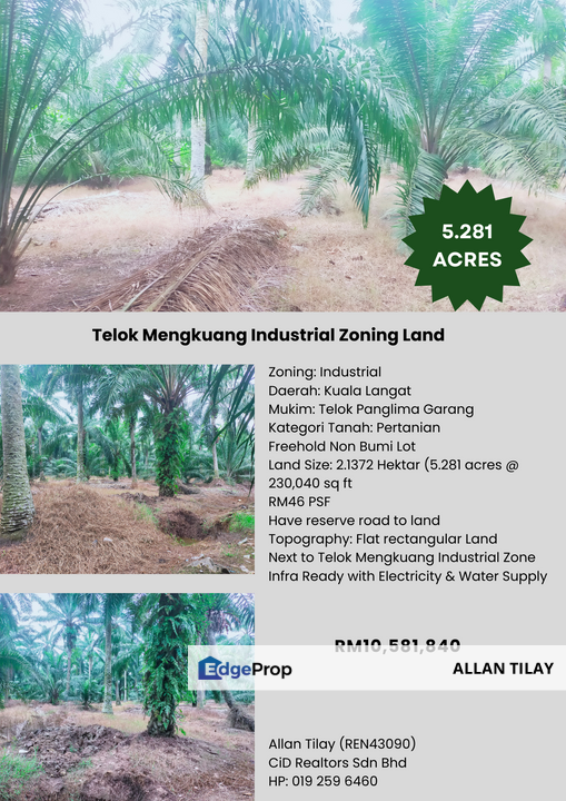 Telok Mengkuang Industrial Zoning Land, Selangor, Kuala Langat