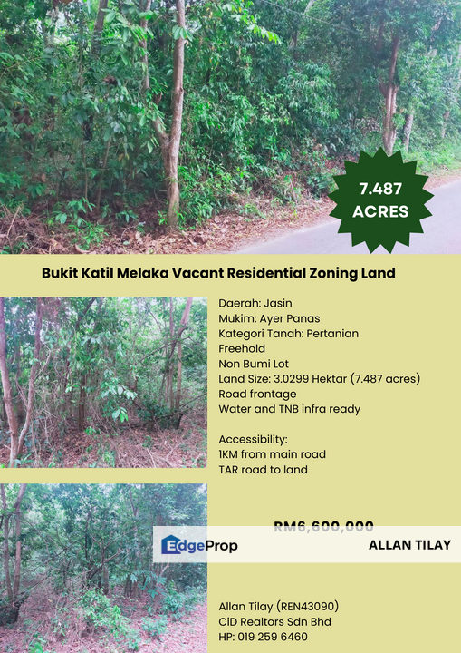 Bukit Katil Melaka Vacant Residential Zoning Land, Melaka, Jasin
