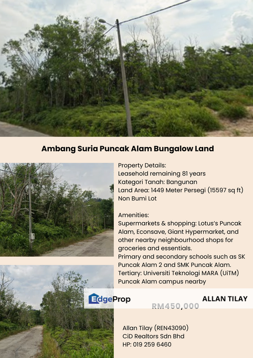 Ambang Suria Puncak Alam Bungalow Land, Selangor, Bandar Puncak Alam