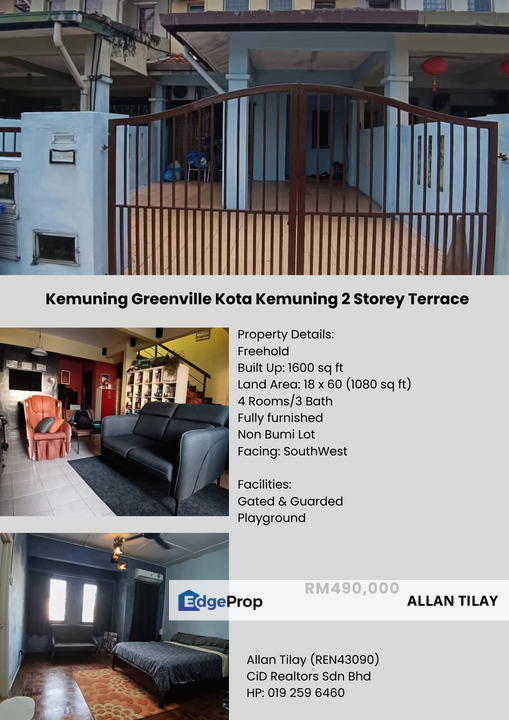 Kemuning Greenville Kota Kemuning 2 Storey Terrace, Selangor, Shah Alam