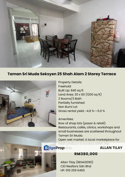 Taman Sri Muda Seksyen 25 Shah Alam 2 Storey Terrace, Selangor, Shah Alam