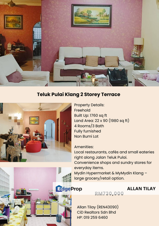 Teluk Pulai Klang 2 Storey Terrace, Selangor, Klang