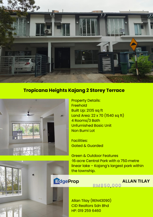 Tropicana Heights Kajang 2 Storey Terrace, Selangor, Kajang