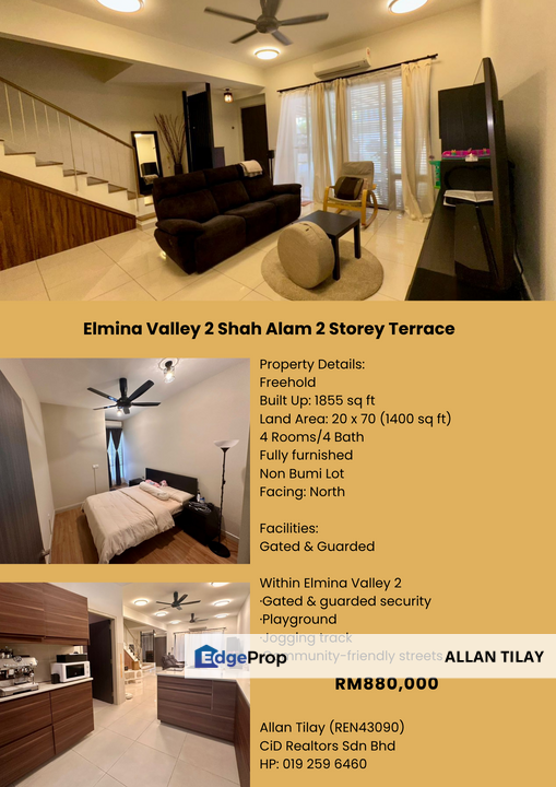 Elmina Valley 2 Shah Alam 2 Storey Terrace, Selangor, Denai Alam