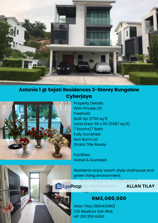 Astonia 1 @ Sejati Residences 3-Storey Bungalow Cyberjaya, Selangor, Cyberjaya