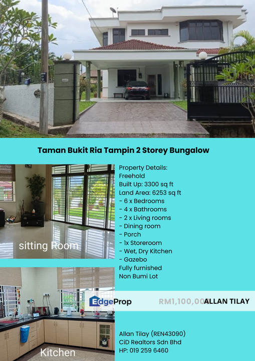 Taman Bukit Ria Tampin 2 Storey Bungalow, Negeri Sembilan, Tampin