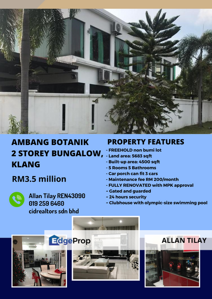 Klang Ambang Botanik 2 Storey Bungalow, Selangor, Bandar Botanic/Bandar Bukit Tinggi