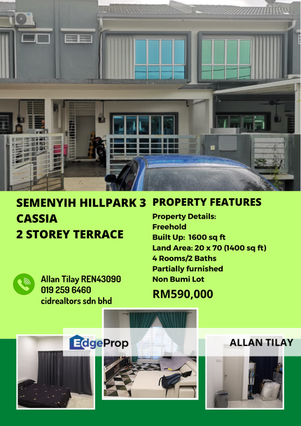 Semenyih Hillpark 3 Cassia 2 Storey Terrace, Selangor, Semenyih