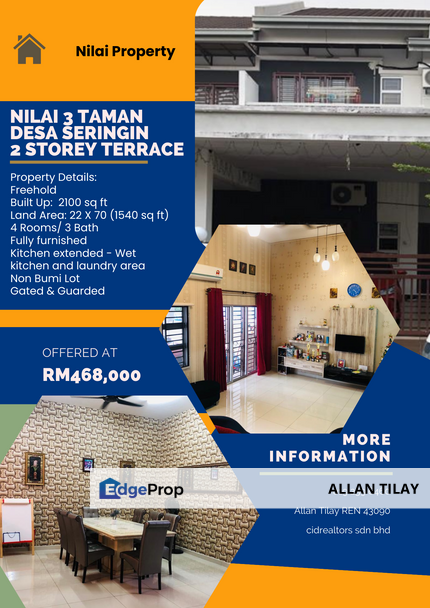 Nilai 3 Taman Desa Seringin 2 Storey Terrace, Negeri Sembilan, Nilai