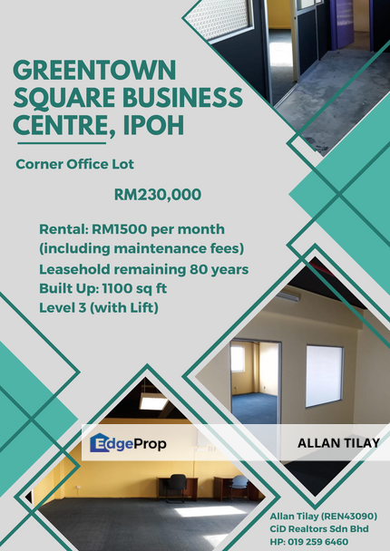 Ipoh Greentown Square Business Centre Corner Office Lot, Perak, Ipoh