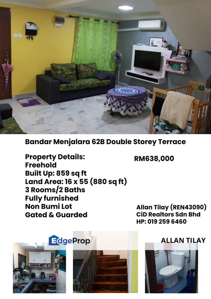 Bandar Menjalara 62B Double Storey Terrace , Kuala Lumpur, Bandar Menjalara