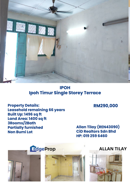 Ipoh Taman Ipoh Timur Single Storey Terrace, Perak, Ipoh