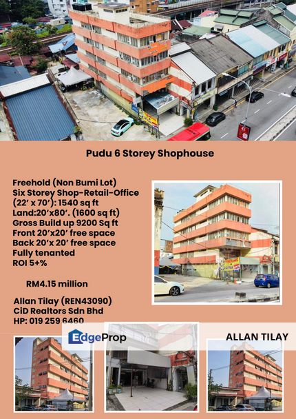 Pudu 6 Storey Shophouse, Kuala Lumpur, Pudu