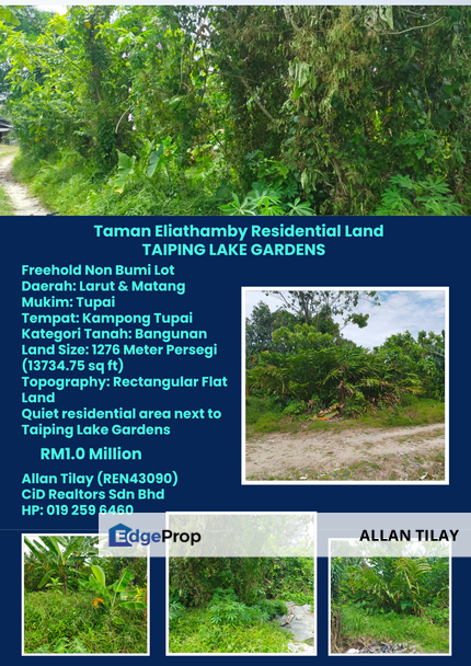 Taiping Lake Gardens Residential Land, Perak, Taiping