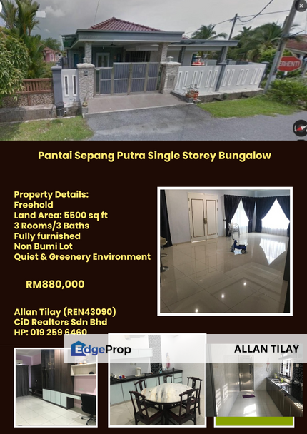 Sepang Pantai Sepang Putra Single Storey Bungalow, Selangor, Sungai Pelek