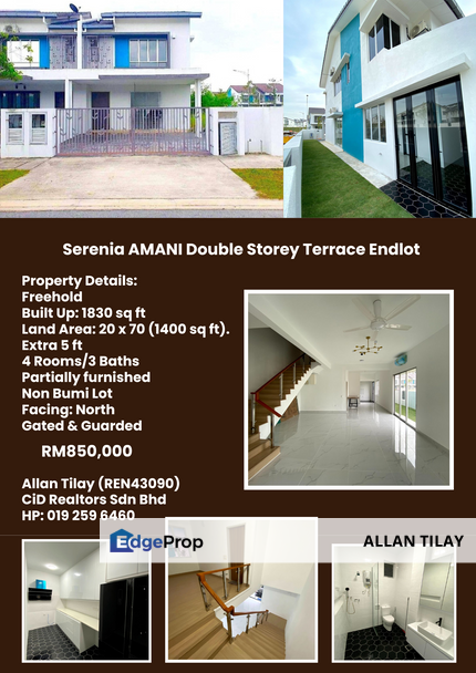 Sepang Serenia AMANI Double Storey Terrace Endlot, Selangor, Dengkil