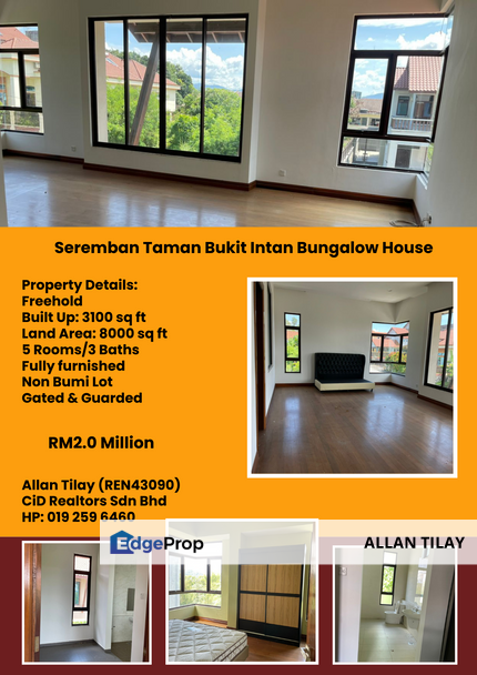 Seremban Taman Bukit Intan Bungalow House, Negeri Sembilan, Seremban