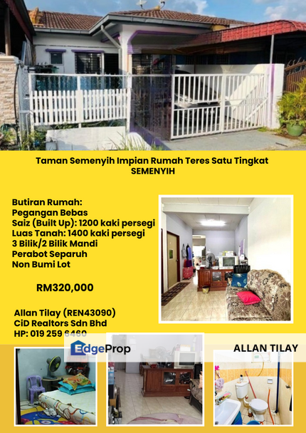 Semenyih Impian Rumah Teres Satu Tingkat, Selangor, Semenyih