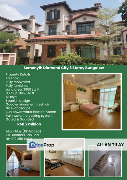 Semenyih Diamond City 3 Storey Bungalow, Selangor, Semenyih