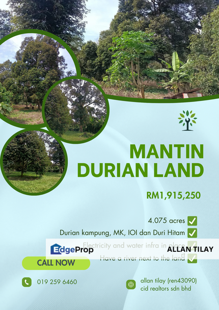 Mantin Durian Land, Negeri Sembilan, Mantin