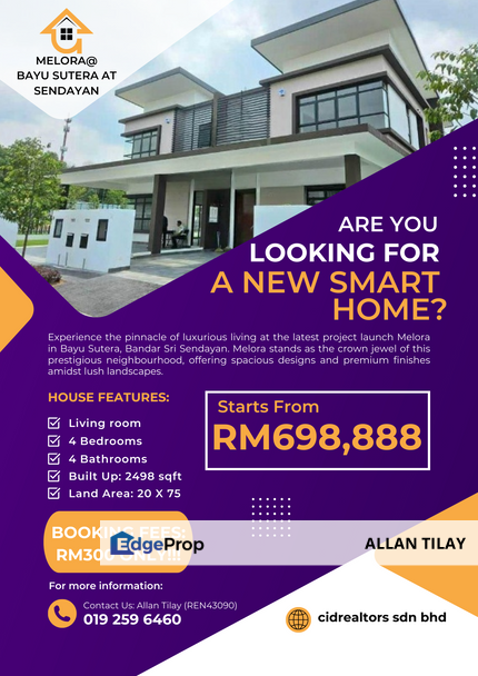 New Double Storey Link Houses @ Bandar Sri Sendayan, Negeri Sembilan, Seremban