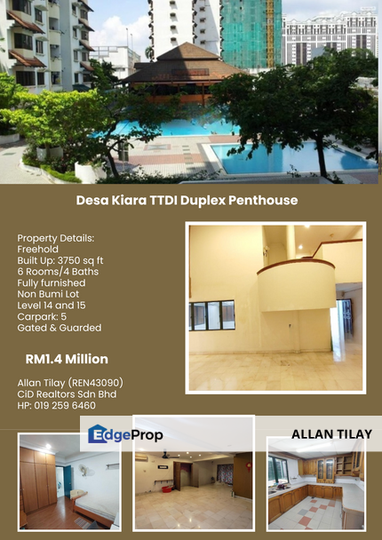 Desa Kiara TTDI Duplex Penthouse, Kuala Lumpur, Taman Tun Dr Ismail