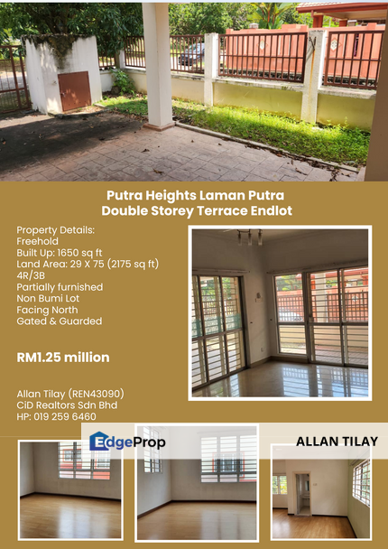 Laman Putra Double Storey Terrace Endlot @ Putra Heights, Selangor, Putra Heights