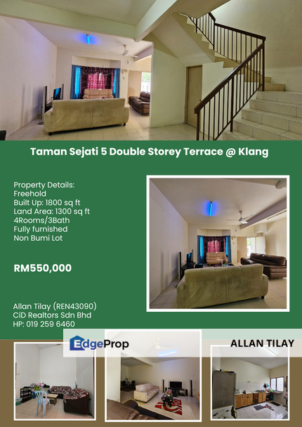 Taman Sejati 5 Double Storey Terrace @ Klang, Selangor, Klang