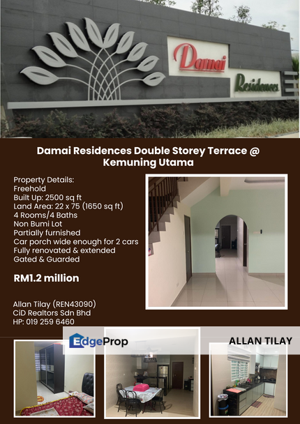 Damai Residences Double Storey Terrace @ Kemuning Utama, Selangor, Shah Alam