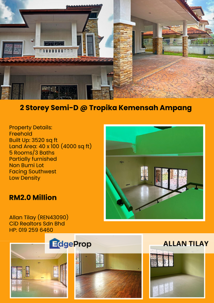 2 Storey Semi-D @ Tropika Kemensah Ampang, Selangor, Taman Melawati