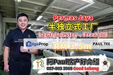 Permas Jaya Semi-D Factory For Sale, Johor, Masai